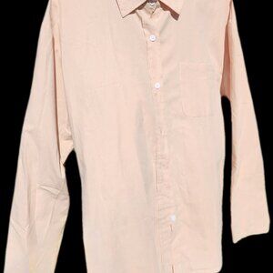 NEW Ladies oversized lightweight shirt. Medium. Straight bottom. Peach
